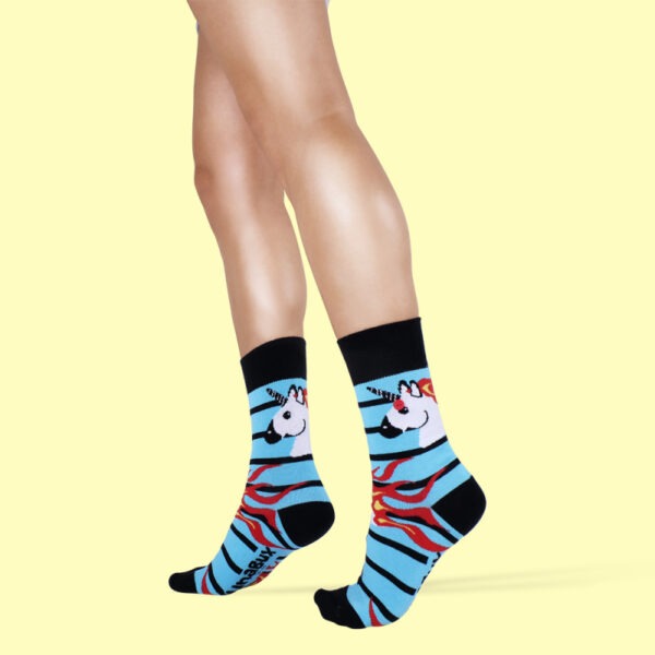 Unabux Socken Flaming Unicorn, 36-40
