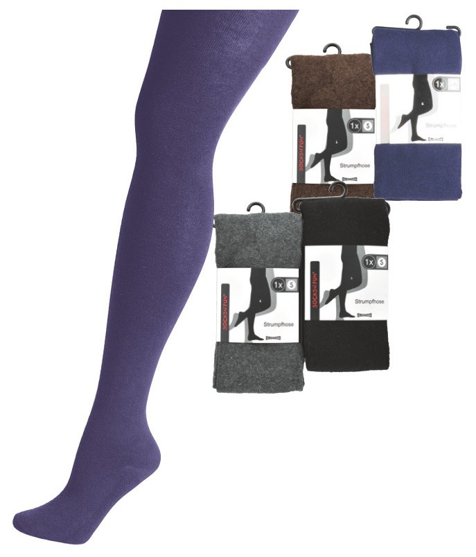 Socks 4 Fun Strumpfhose Pflaume, 38-42