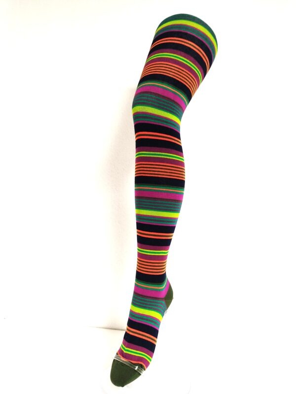 Crönert Tights Streifen Dkl. Oliv, 44-46