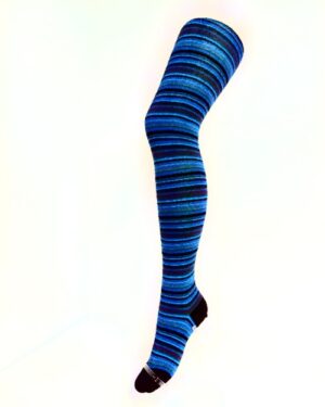 Crönert Strumpfhose Stripes Blau, 40-42