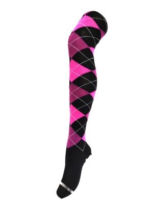 Crönert Strumpfhose Karo Violett, 38-40