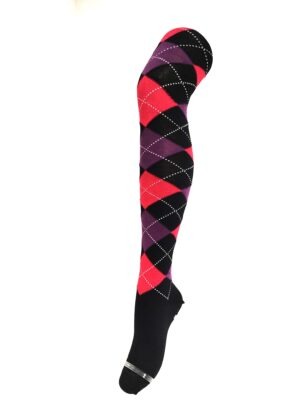 Crönert Tights Karo Hell-Violett, 40-42