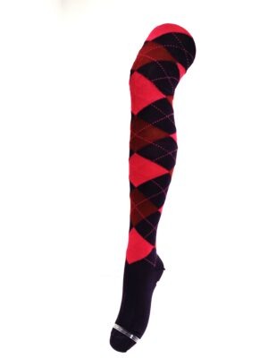 Crönert Strumpfhose Karo Weinrot, 38-40