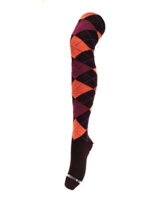 Crönert Tights Karo Aubergine, 40-42