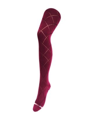 Crönert Strumpfhose Raute Aubergine, 40-42