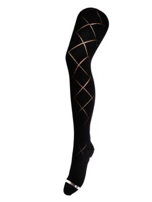 Crönert Strumpfhose Rauten Schwarz, 42-44