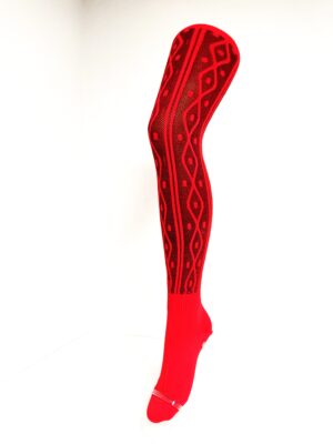 Crönert Strumpfhose Zopfmuster Rot, 36-38