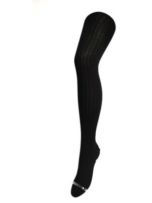 Crönert Strumpfhose Rippe Schwarz, 38-40