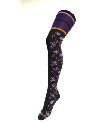 Crönert Tights Flower Anthrazit, 40-42