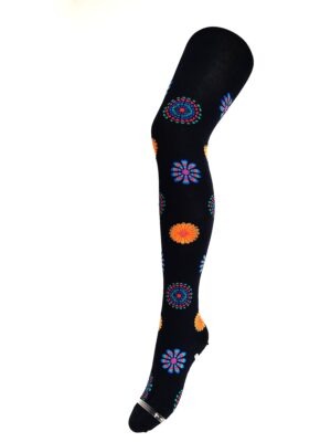 Crönert Strumpfhose Flowers Marine, 36-38