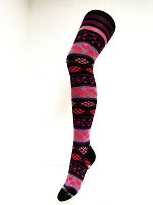 Crönert Strumpfhose Herzen H-Violett, 44-46