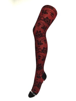 Crönert Tights Roses Bordeaux, 38-40
