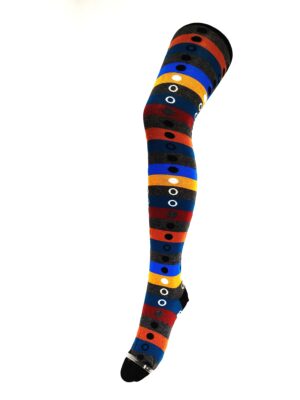 Crönert Tights Ringel/Dots Petrol, 36-38