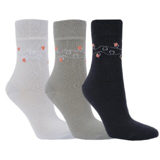 RS Socken Herzblatt Hellgrau, 39-42