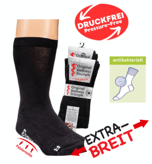 Extra Breit mit Polstersohle Schwarz, 47-50