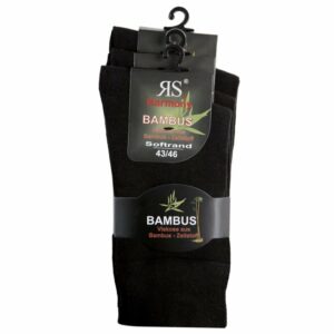 RS Viskose/Bambus Socken Schwarz, 43-46