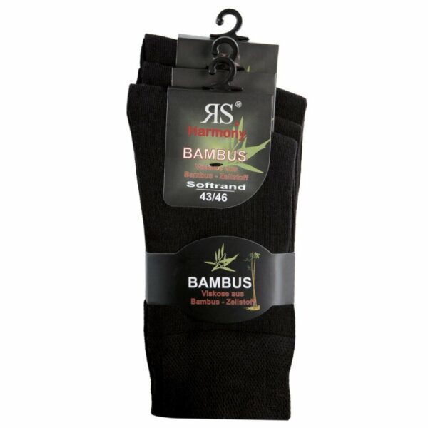 RS Viskose/Bambus Socken Schwarz, 47-50
