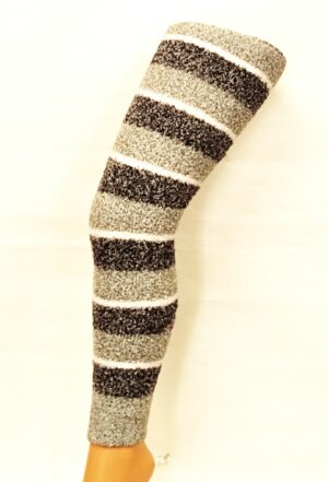 Kuschel-Leggings Stripes Grau, 134-152