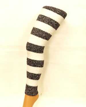 Kuschel-Leggings Stripes Weiß, 134-152