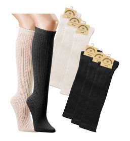 Häkellook-Kniestrümpfe Ajor Weiß, 39-42