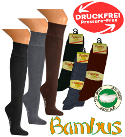 Viskose/Bambus Knie Schwarz, 35-38