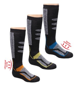 Socks 4 Fun Thermo-Ski Knie Gelb, 23-26