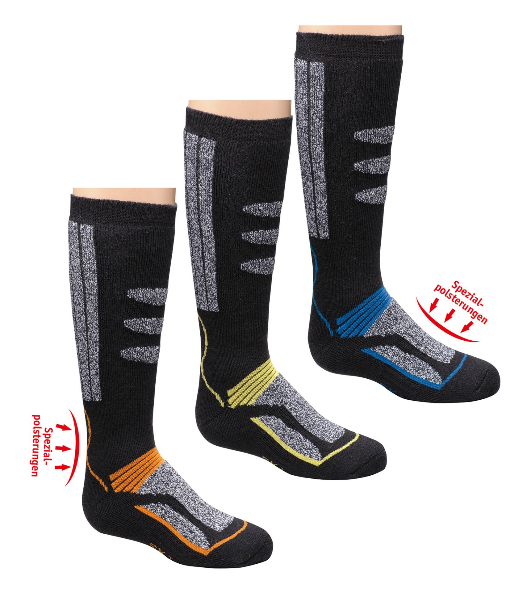 Socks 4 Fun Thermo-Ski Knie Blau, 27-30