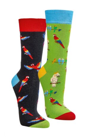 Socks 4 Fun Socken Papagei Grün, 42-47