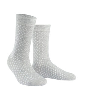 Wilox Dots Allover Socken Silber/Weiß, 35-38