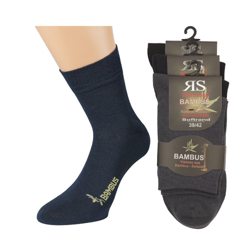 RS Viskose/Bambus Kurz Marine, 35-38