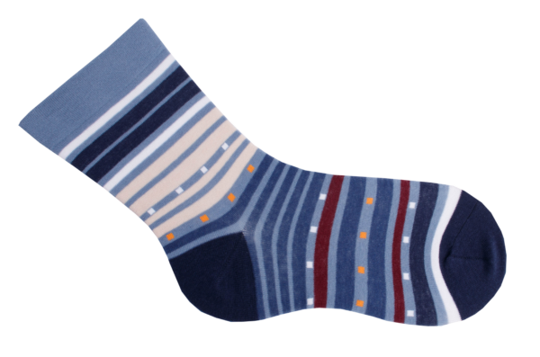 Socken weiter Bund Stripes Blau, 39-42