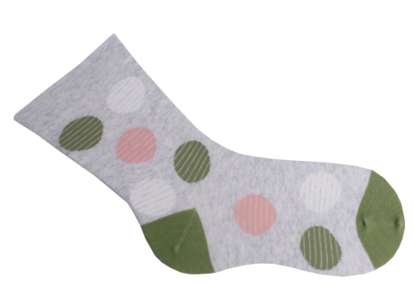 Socken weiter Bund Big Dots Grau, 39-42