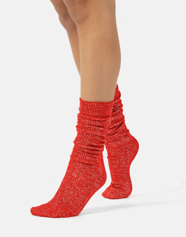 Cette Gerippte Glanzsocken 60 Red, OS