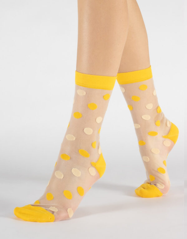 Cette Dots-transparente Socken Honey, OS