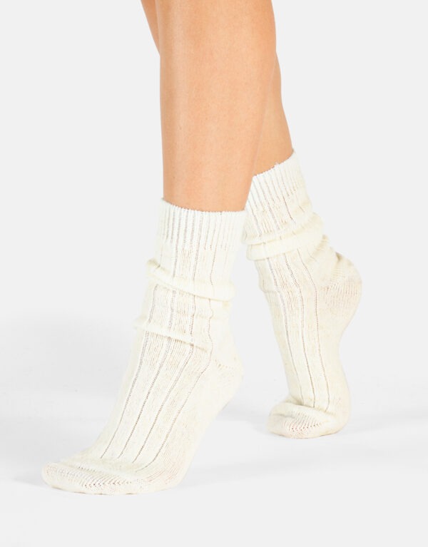 Cette Gerippte Alpaka Socken Off White, OS