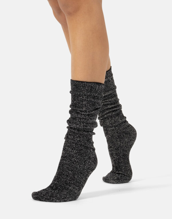 Cette Gerippte Glanzsocken 60 Black, OS