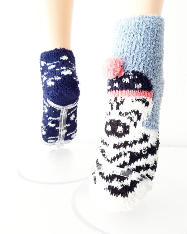 2 P. Apollo Cosy-Homesocks Blau, 31-34