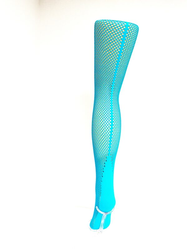 Fibrotex Netz-Tights Naht, Neontürkis, 84-86