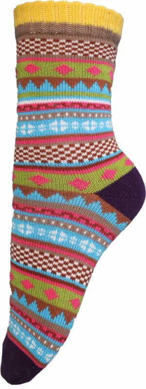 Qano Cozy Socks Baumwolle Gelb, 43-46
