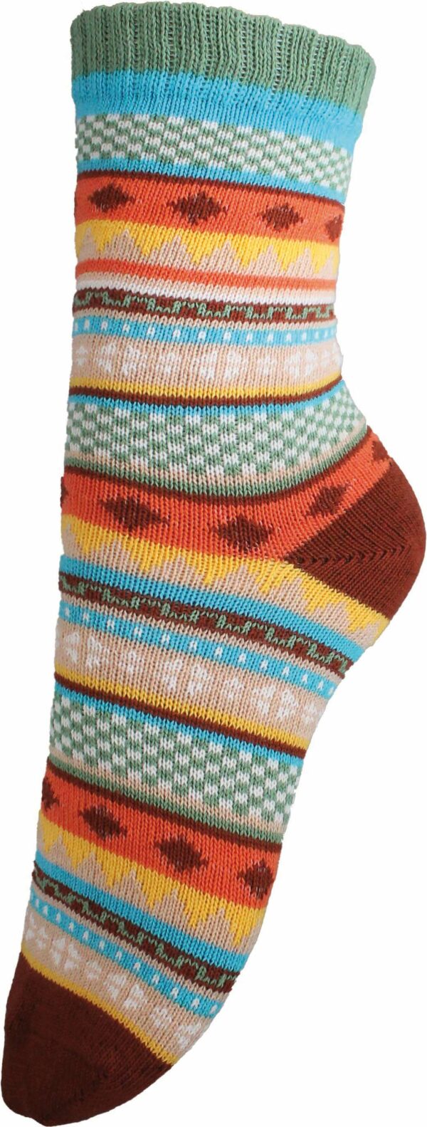 Qano Cozy Socks Baumwolle Grün, 43-46