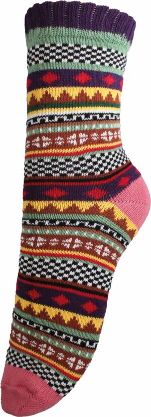 Qano Cozy Socks Baumwolle Lila, 43-46