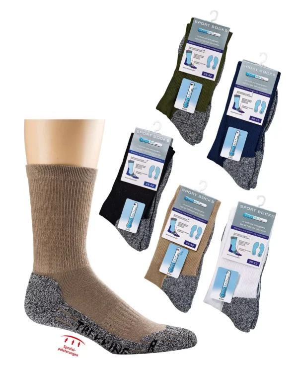 Coolmax Trekking-Socken Schwarz, 43-46