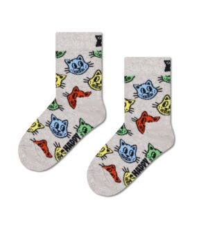 Happy Socks Kids Cat Socks, 33-35