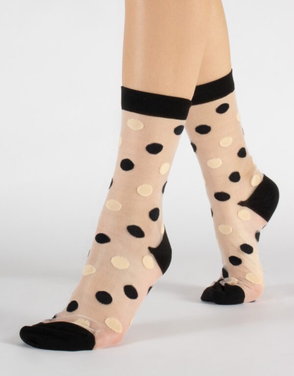Cette Dots-transparente Socken Black, OS