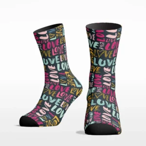 Cool 7 3D Viskose Print Love Script, 36-41