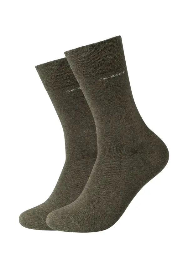2 P. Camano-Soft Socken Olive, 35-38