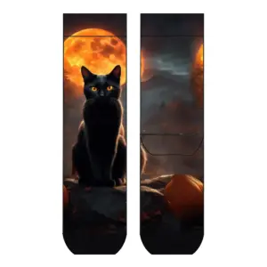 Cool 7 Viskose Halloween Black Cat, 36-40