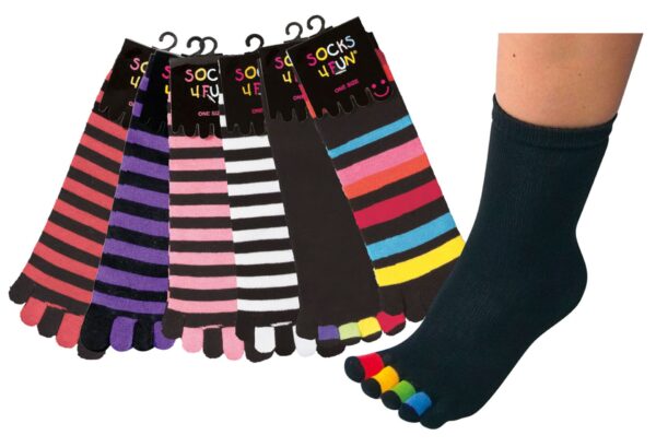 Socks 4 Fun Zehensocken bunte Zehen, OS