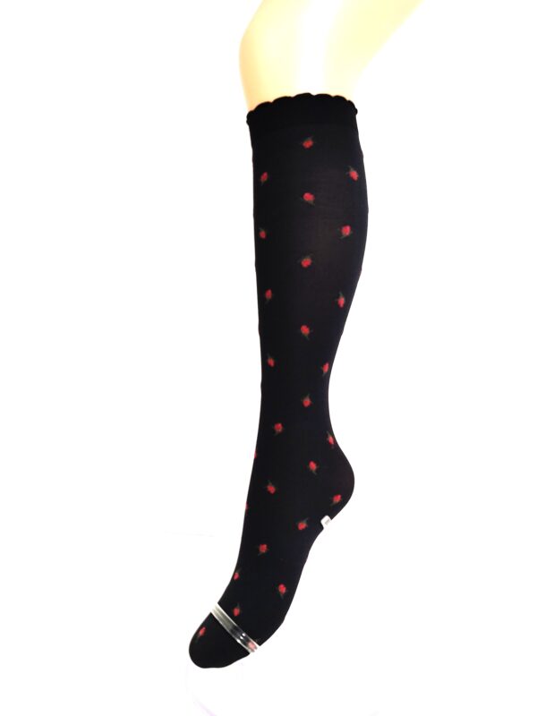 Oroblu Knie Floral Roses 50 Schwarz, OS