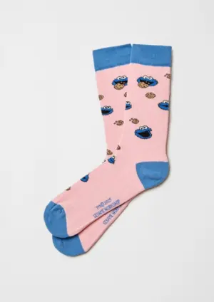Besocks Cookie Monster Rosa, 36-40